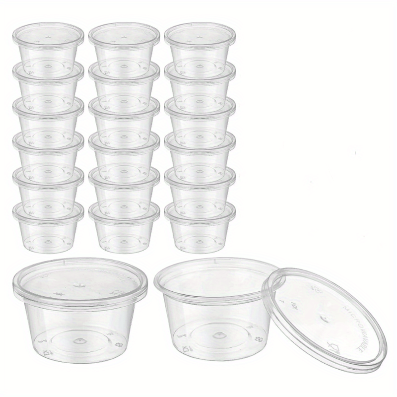 Plastic Transparent Round Storage Box, Slime Container With Lids